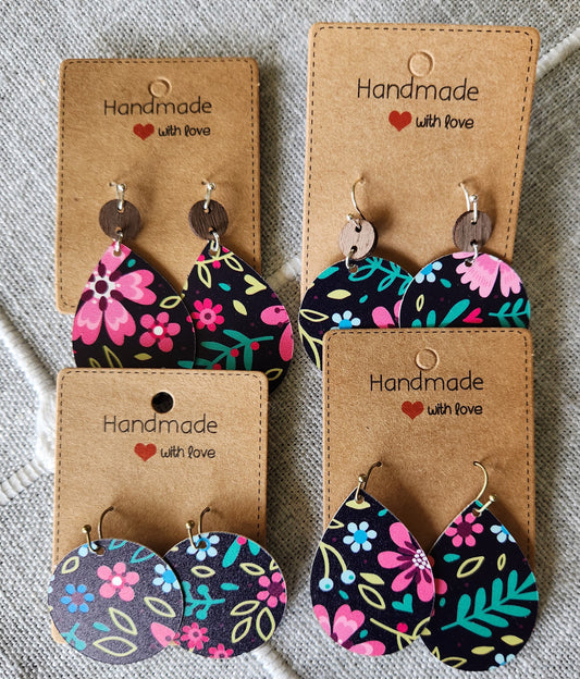 Floral Acrylic Dangles